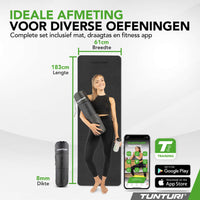 Tunturi Yogamat 8mm - Zwart