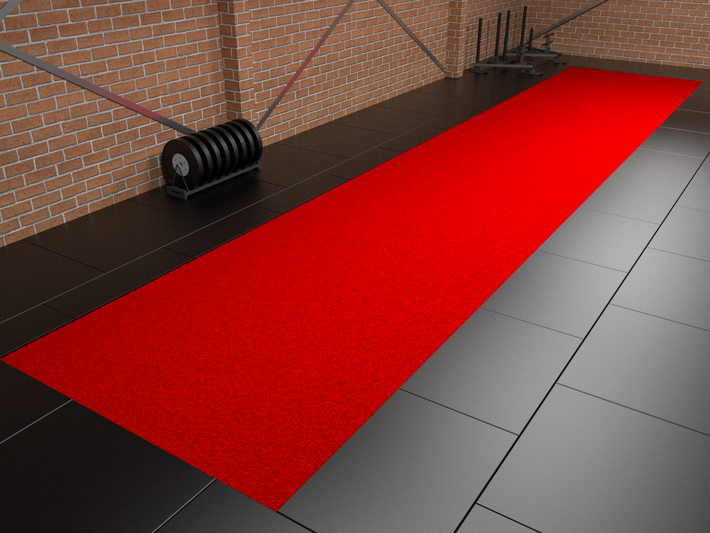 Piste de sprint Uni Outdoor 10 m x 2 m - Rouge vif
