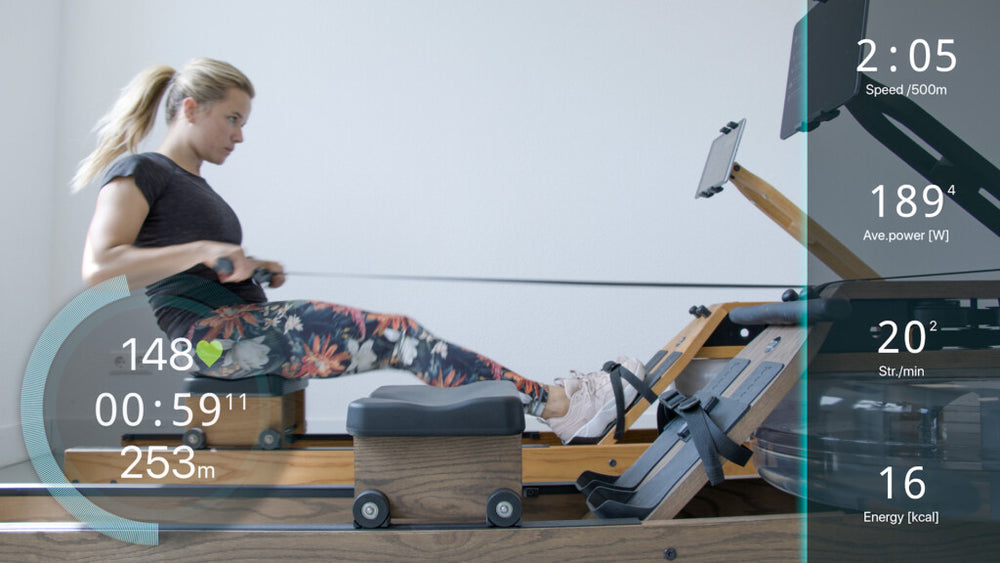 Rameur ergomètre Waterrower Performance en noyer