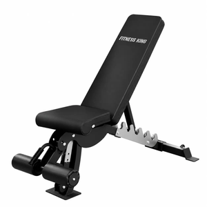 FitnessKing Commercial Adjustable Bench Halterbank in zwart