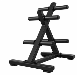 FitnessKing Plate Rack Storage zwart - opbergrek voor halterschijven