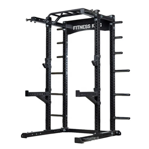 FitnessKing Power Rack FK9180 zwart met pull-up bar, safety arms en schijfopslag