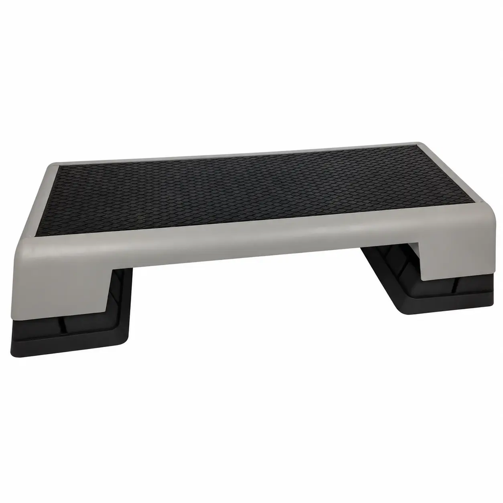Aerobic Step FitnessKing Pro - grijs en zwart met antislipoppervlak