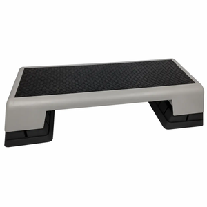 Aerobic Step FitnessKing Pro - grijs en zwart met antislipoppervlak