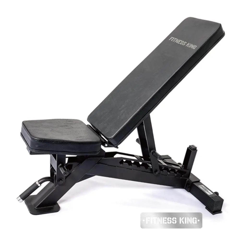 FitnessKing Professional Adjustable Bench Halterbank in zwart