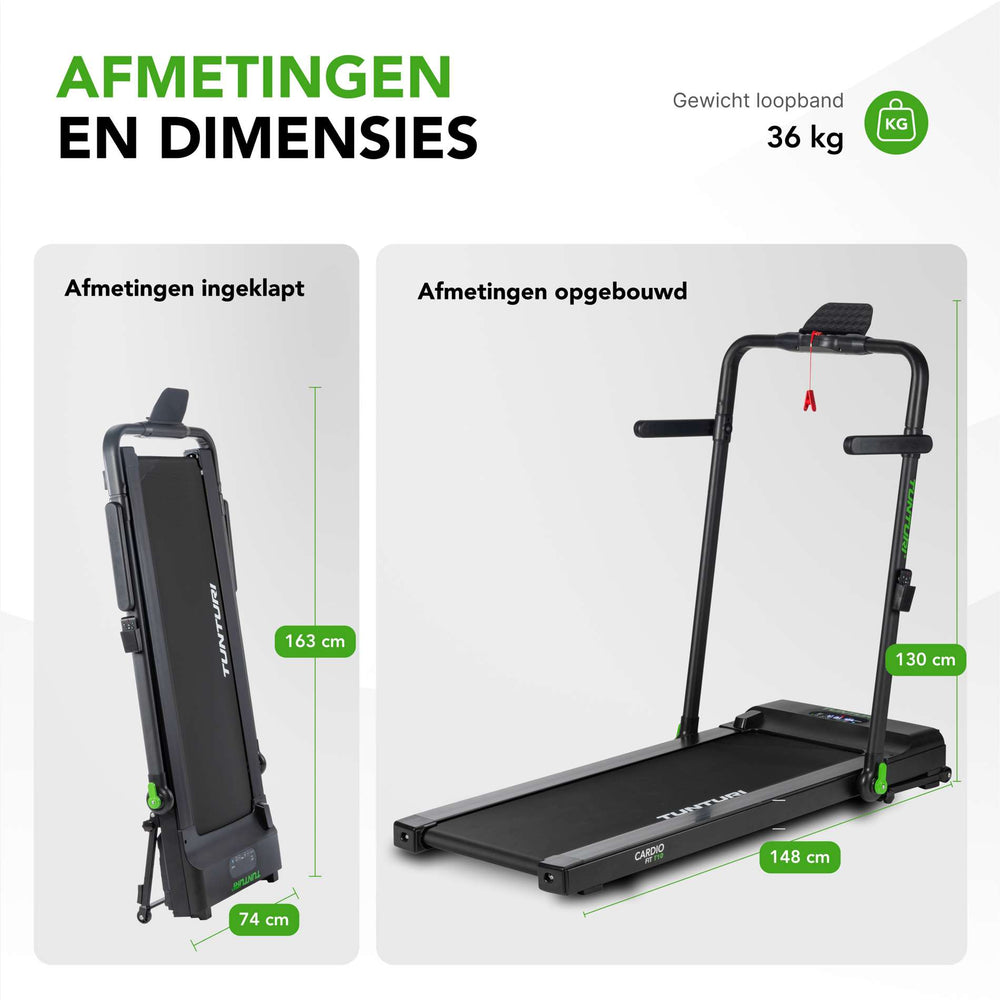 Tunturi Cardio Fit T10 loopband - foto 2
