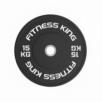 Fitnessking Bumper plate zwart 15kg