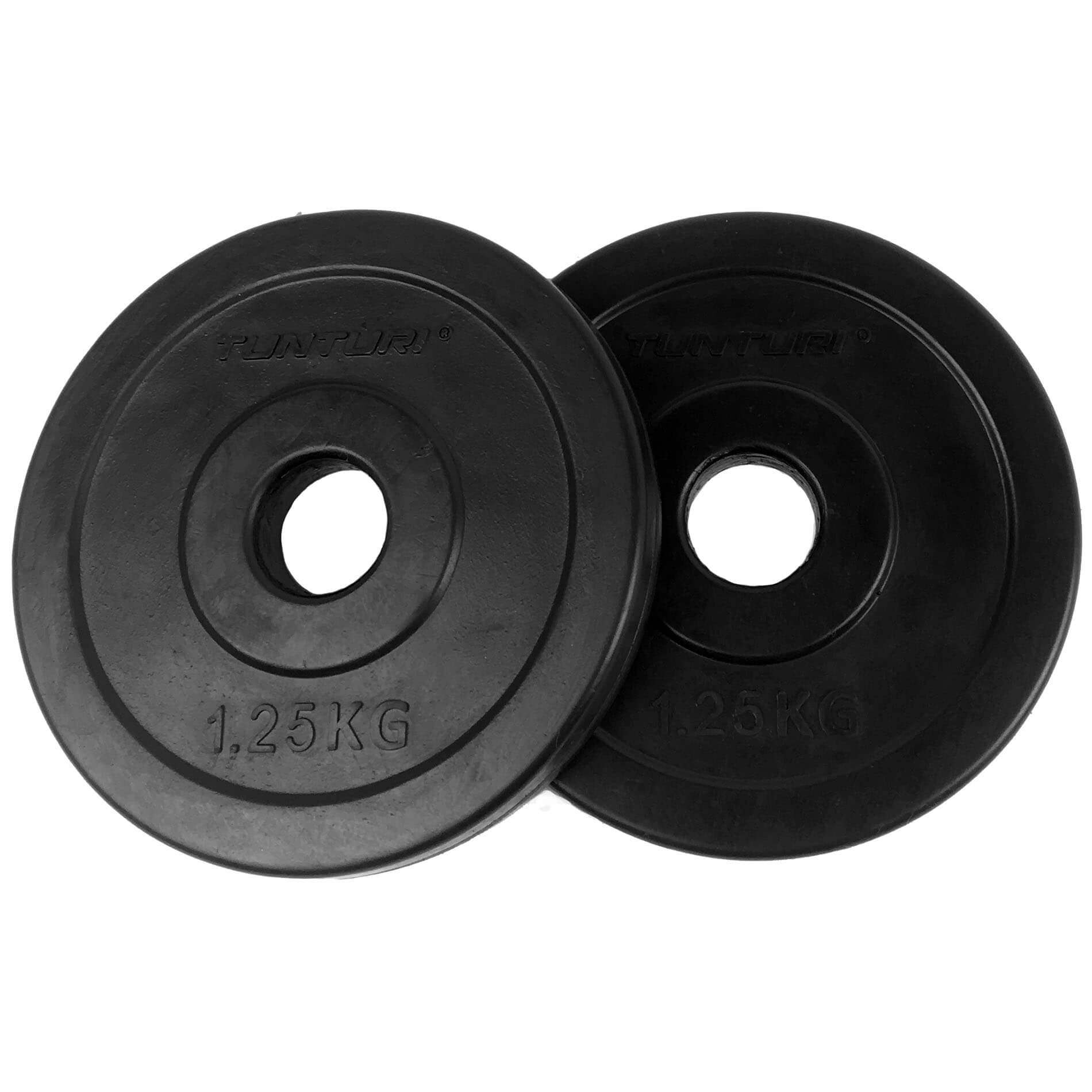 Halterschijf - Tunturi Rubber Plates -Ø 30 mm 2x 1,25 Kg