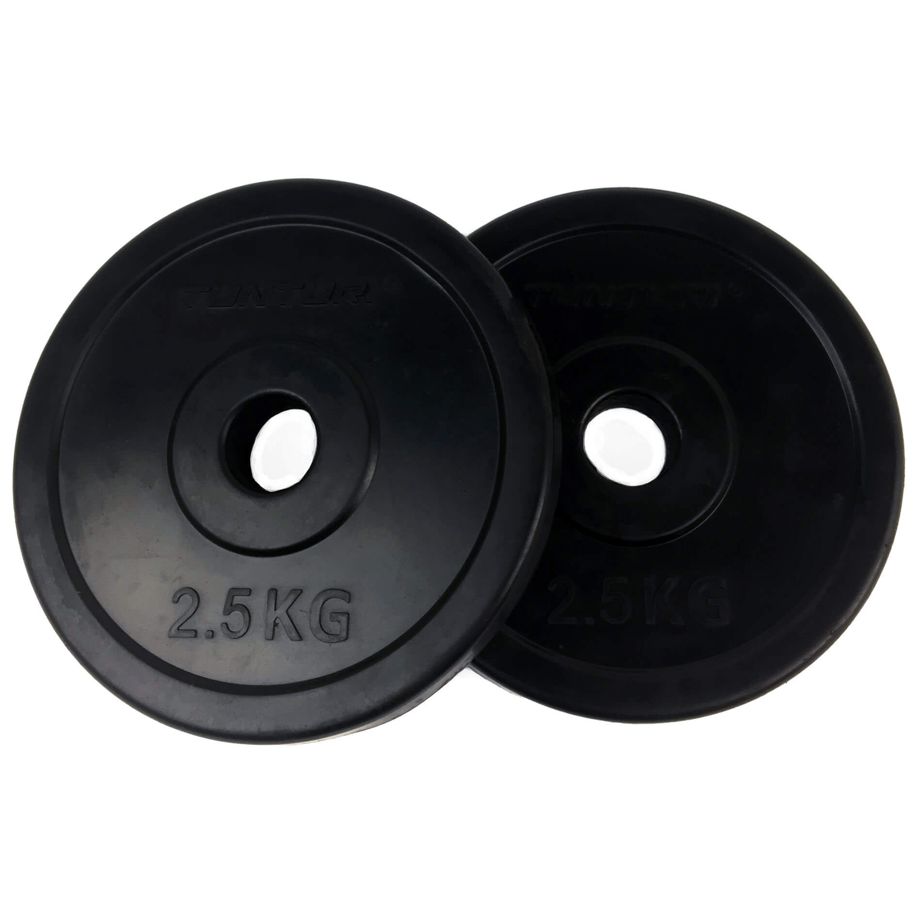 Halterschijf - Tunturi Rubber Plates -Ø 30 mm 2x 2,50 Kg